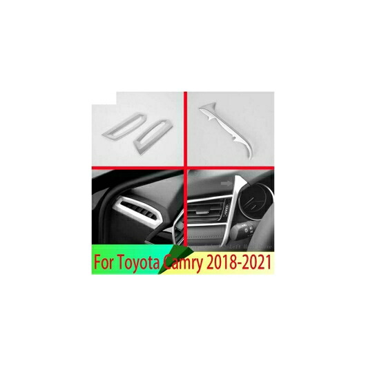 適用: トヨタ カムリ 2018 2019 2020 2021 装飾 ABS クローム 通気口 カバー ダッシュボード トリム ベゼル フレーム モールディング ガーニッシュ AL-QQ-3757 AL Car parts