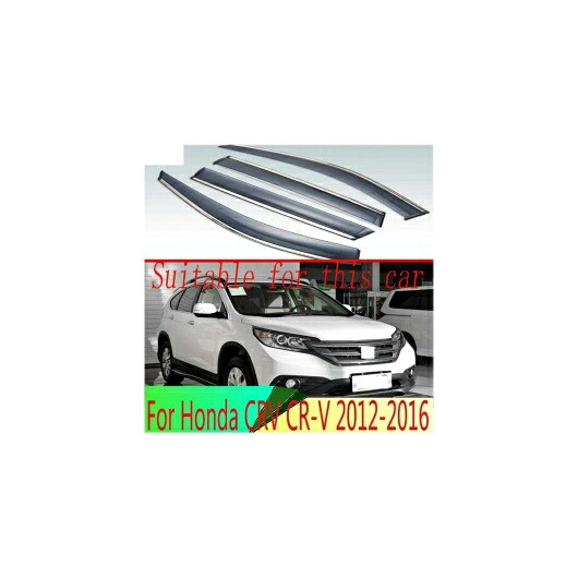 適用: ホンダ CRV CR-V 2012 2013 2014 2015 2016 プラスチック エクステリア バイザー 吹き出し口 シェード ウインドウ サン レイン ガード デフレクター 4ピース AL-QQ-4104 AL Exterior parts for cars｜オートパーツエージェンシー