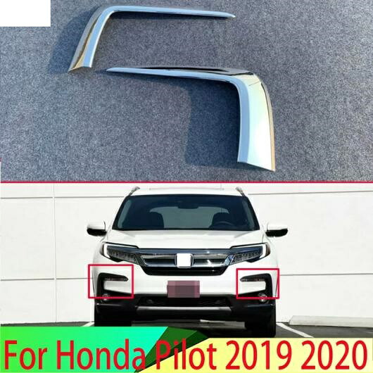 適用: ホンダ パイロット 2019 2020 ABS クローム フロント フォグライト ランプ アイブロー トリム トリム 装飾 ステッカー AL-QQ-4688 AL Exterior parts for cars