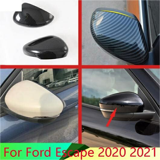 適用: フォード/FORD エスケープ クーガ 2020 2021 ABS クローム ドア サイド ミラー カバー トリム リア ビュー キャップ オーバーレイ モールディング ガーニッシュ AL-QQ-5058 AL Exterior parts cars