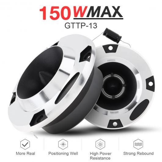 2ピース 4インチ 150W 6Ω T-13 アルミニウム バレット ツイーター コンデンサー 適用: 車両 オート ステレオ AL-RR-5203 AL Car parts