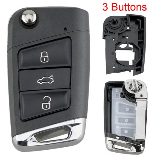 3 ボタン フリップ 折りたたみ キー フォブ スマート シェル 適用: VW フォルクスワーゲン/VOLKSWAGEN ゴルフ 7 MK7 シュコダ オクタヴィア A7 セアト AL-RR-5205 AL Car parts