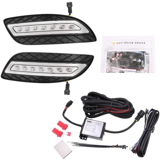 1セット LED DRL フォグランプ 適用: メルセデス・ベンツ ビアノ 2011-2014 12V LED デイタイムランニングライト デイライト ライト アクセサリー AL-QQ-8423 AL Car light