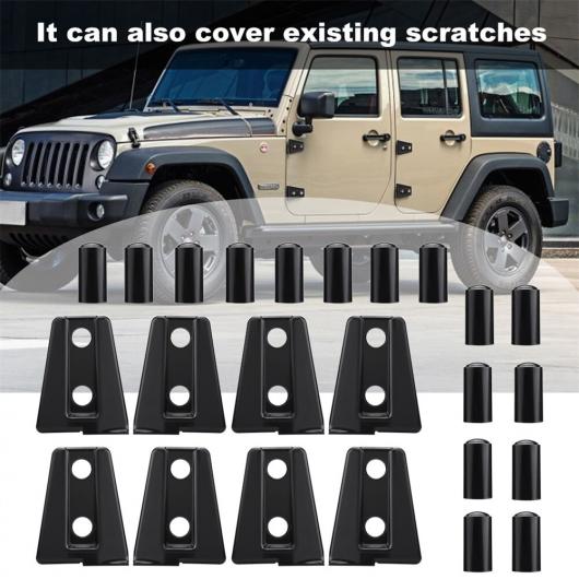 8ピース ドア ヒンジ カバー トリム エクステリア アクセサリー 適用 適用: 2007-2018 ジープ/JEEP-ラングラー スポーツ ルビコン サハラ 2-ドア 4-ドア 37JE AL-RR-6060 AL Exterior parts for cars