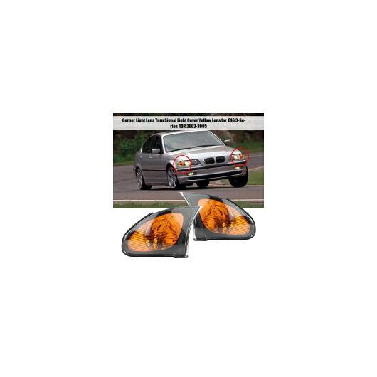 1セット ランプ ハウジング ウインカー コーナー ライト クリア レンズ バルブなし 適用: BMW 3シリーズ E46 2002-2005 セダン フェイスリフト AL-RR-6201 AL Car parts