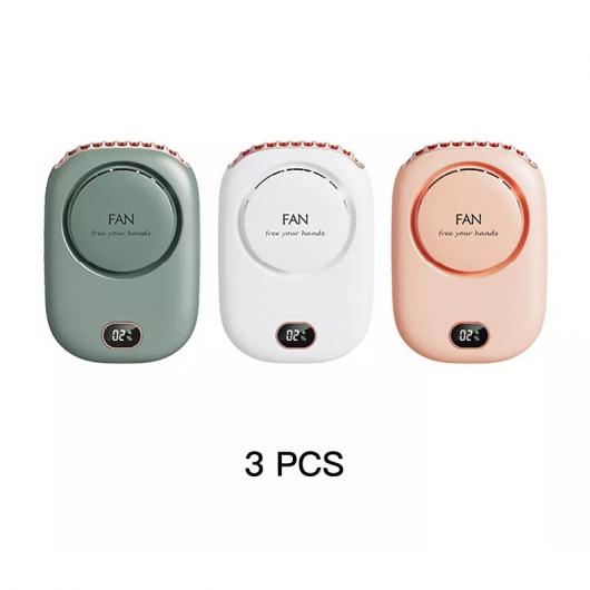 ブレードレスファン USB 冷却 ファン ポータブル 吊り下げ ネック ファン 3-スピード オート エア クーラー AL-RR-6457 AL Car parts