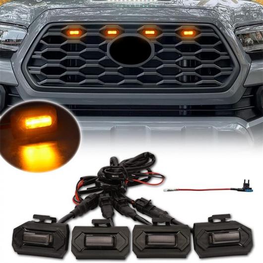 4ピース ラプター LED ライト アップグレード 適用: トヨタ タコマ 2020 2021 OEM グリル ライト ヒューズ アンバー ライト 4ピース AL-SS-0226 AL Car parts