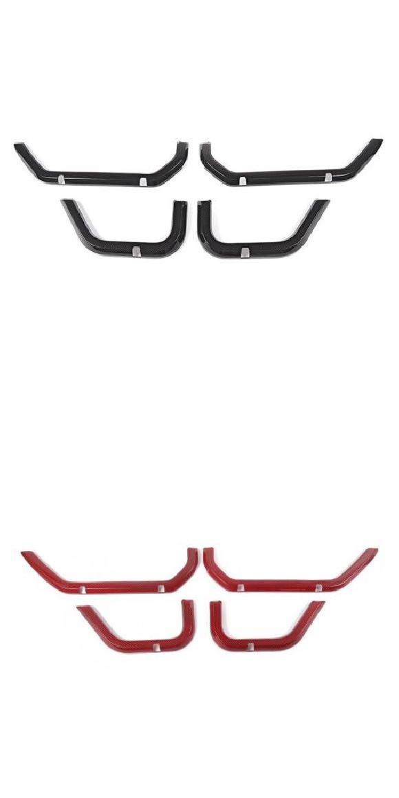 インテリア ドア ストレージ バッグ ネット インテリア ストリップ カバー アクセサリー 適用: ジープ/JEEP グラディエーター 4ドア カーボンファイバー・4ドア レッド カーボン AL-RR-2265 AL Interior parts for cars