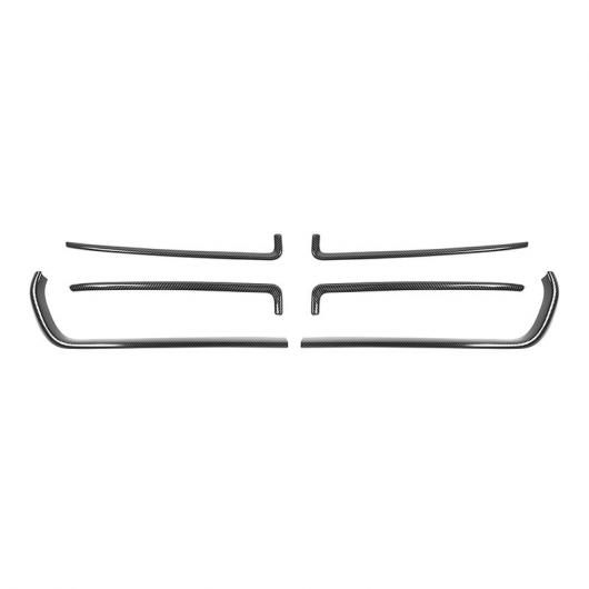 ステッカー フロント グリル メッシュ 装飾 カバー ストリップ アクセサリー 適用: ダッジ チャージャー 2015-2020 カーボンファイバー 6ピース AL-RR-2397 AL Exterior parts for cars