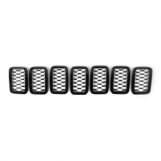 レーシング グリル 適用: ジープ/JEEP グランド チェロキー/CHEROKEE 2014-2016 2017～ フロント グリル メッシュ 吹き出し口 ベゼル エクステリア アクセサリー ブラック ネット 17- AL-RR-2419 AL Exterior parts for cars