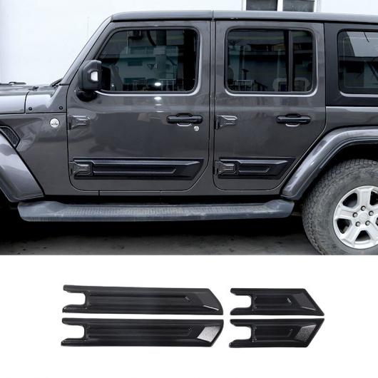 エクステリア ブラック ステッカー セントラル コントロール 装飾 カバー トリム アクセサリー 適用: ジープ/JEEP ラングラー JL 2018-2022 ドア ガード プレート AL-RR-2433 AL Interior parts for cars