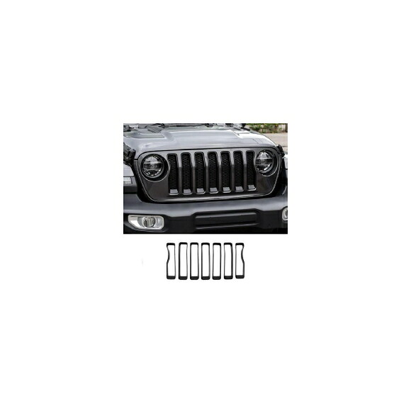 エクステリア ブラック ステッカー セントラル コントロール 装飾 カバー トリム アクセサリー 適用: ジープ/JEEP ラングラー JL 2018-2022 フロント グリル・アンテナ カバー AL-RR-2433 AL Interior parts for cars