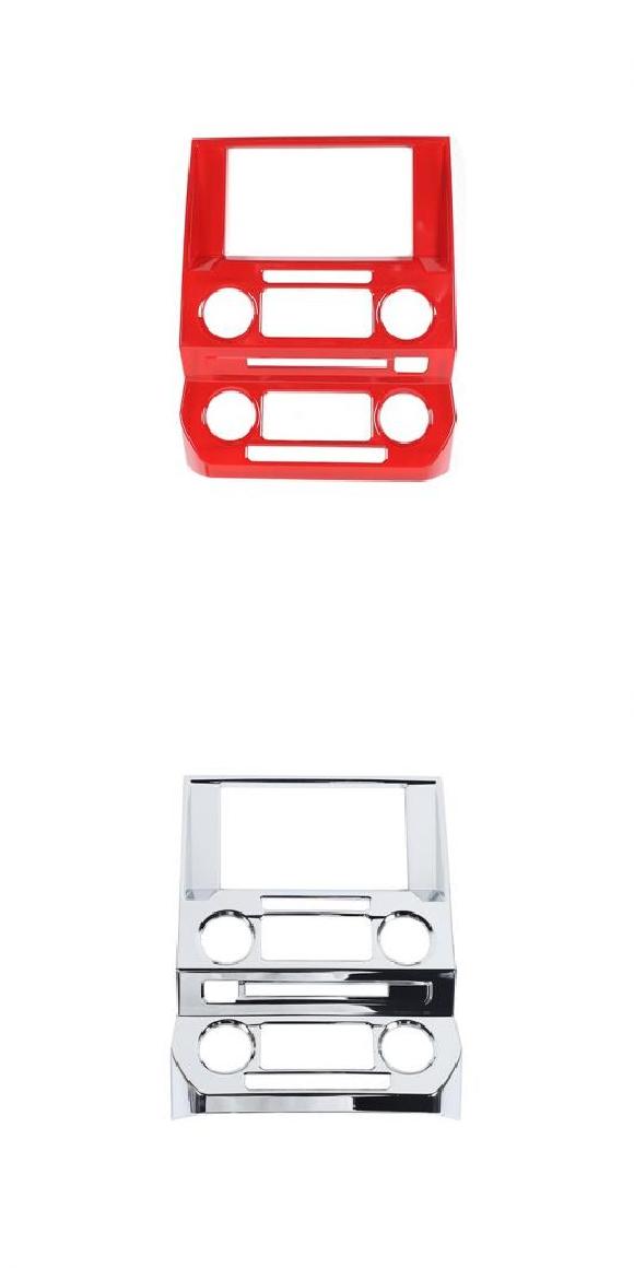 ABS セントラル コントロール ナビゲーション パネル 装飾 カバー トリム アクセサリー 適用: フォード/FORD F150 2015 2016 2017 2018 2019 2020 レッド・クロム AL-RR-2596 AL Car parts 15,637円