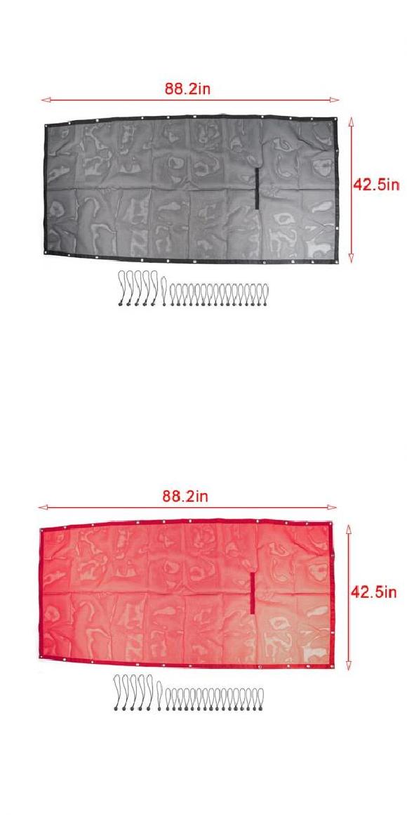 カバー ルーフ サンシェード メッシュ トップ カバー 紫外線対策 S 絶縁 ネット 2/4ドア アクセサリー 適用: ジープ/JEEP ラングラー JL 4-D ブラック B・4-D レッド B AL-RR-2661 AL Car parts