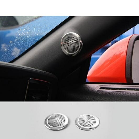 ステンレス スチール A-ピラー スピーカー カバー トリム 2ピース 適用: フォード/FORD マスタング 2015 2016 2017 AL-RR-2668 AL Interior parts cars