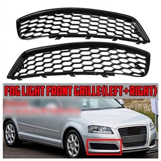 2ピース フロント フォグランプ グリル 光沢ブラック フロント フォグライト グリル グリル カバー 適用: アウディ/AUDI A3 8P 2009-2013 AL-SS-1622 AL Car parts