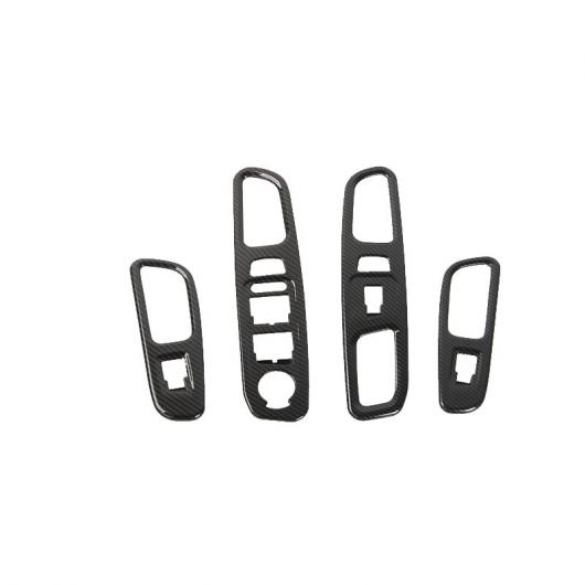 ABS インテリア ウインドウ リフト スイッチ ボタン 装飾 カバー トリム ステッカー 適用: ジープ/JEEP レネゲード 2016-2019 カーボン調 AL-RR-2825 AL Interior parts for cars