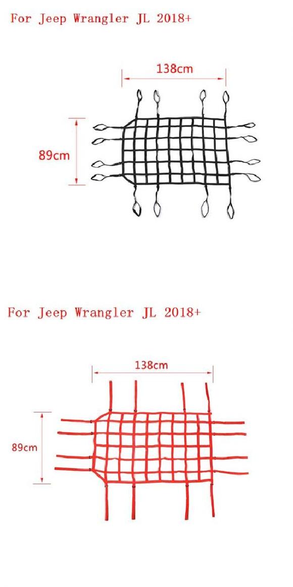 適用: ジープ/JEEP ラングラー JK JL 2007-2020~ トランク ルーフ ラゲッジ キャリア カーゴ バスケット トレイル ネット ラングラー JK ブラック ルーフ JL・レッド ルーフ JL AL-RR-2919 AL Interior parts for cars|オートパーツエージェンシー