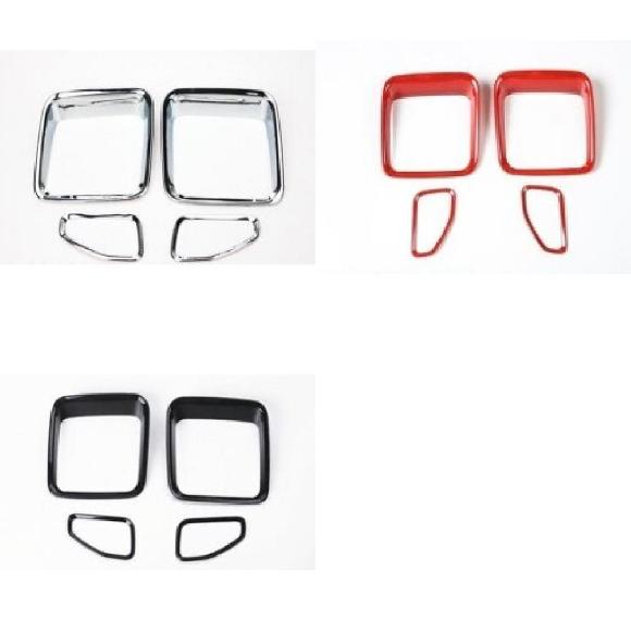 適用: ジープ/JEEP レネゲード 2016-2018 エクステリア ABS テールライト ガード 装飾 カバー ステッカー アクセサリー ジープ/JEEP レネゲード B-クローム～B-ブラック AL-RR-2920 AL Exterior parts for cars