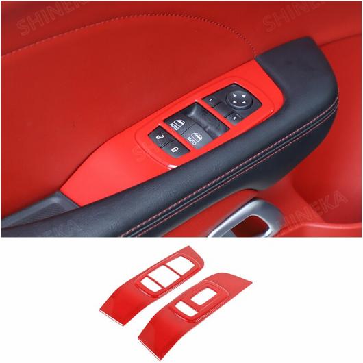 インテリア ステッカー インナー レッド 装飾 カバー ステッカー 適用: ダッジ/DODGE チャレンジャー 2015～ ウインドウ リフト スイッチ AL-RR-3089 AL Exterior parts for cars｜オートパーツエージェンシー