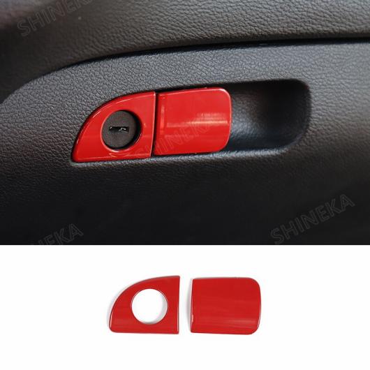 インテリア ステッカー インナー レッド 装飾 カバー ステッカー 適用: ダッジ/DODGE チャレンジャー 2015～ ストレージ ボックス スイッチ AL-RR-3089 AL Exterior parts for cars