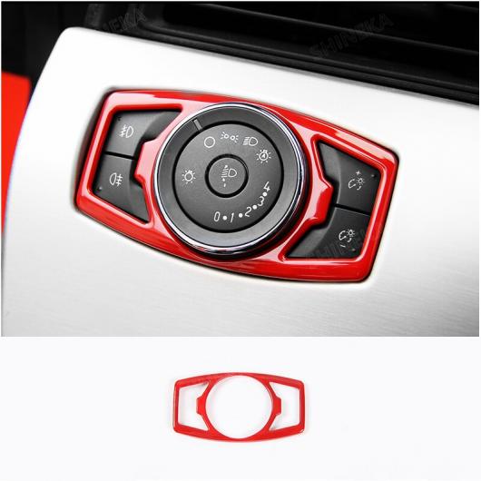 保護 ステッカー 適用: フォード/FORD マスタング レッド インテリア 装飾 カバー キット アクセサリー フォード/FORD マスタング 2015～ ヘッドライト スイッチ AL-RR-3099 AL Exterior parts cars