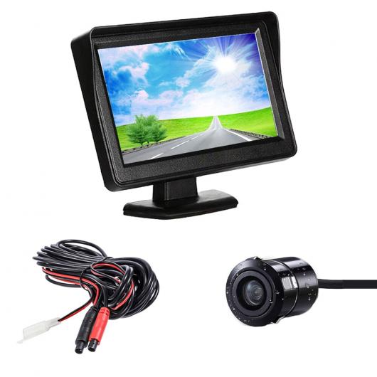 リバース モニター 4.3インチ HD リア ビュー カメラ モニター LED ナイト ビジョン カメラ パーキング カメラ モニター タイプC AL-RR-4013 AL Car parts