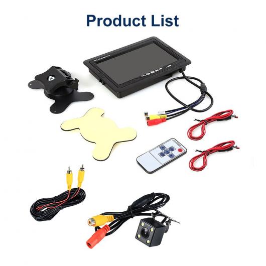 7インチ TFT LCD スクリーン モニター プレーヤー 2 ウェイ ビデオ インプット PAL/NTSC モニター 適用: オート バックミラー セキュリティ 監視 カメラ タイプB AL-RR-4097 AL Car parts