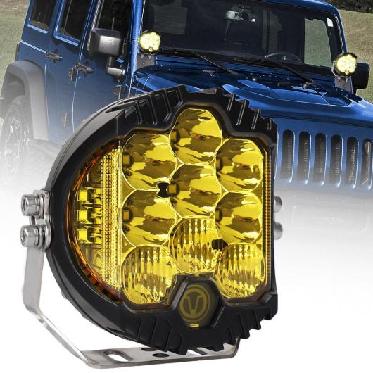 1ピース 5インチ LED ヘッドライト DRL HI/LO ビーム 50W 5000LM 9LED 適用: ニーヴァ オートバイ ラーダ/LADA オフロード 4X4 UAZ 12V 24V ホワイト イエロー ホワイト・イエロー AL-RR-3282 AL Car light