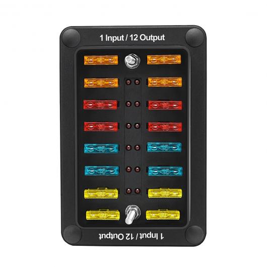 ヒューズ ボート 6 ウェイ ブラケット ヒューズ 12V 24V ブレイド ヒューズ ボックス ターミナル ブロック LED ワーニング ライト/2 インプット ワイヤー タイプ B AL-RR-4326 AL Car parts 14,785円
