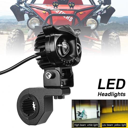 2.5インチ 3800ルーメン LED スポット ライト ホワイト イエロー ドライビング ランプ デュアルカラー ヘッドライト 12V-20V 適用: ストリート バイク ATV AL-RR-4480 AL Car parts|オートパーツエージェンシー