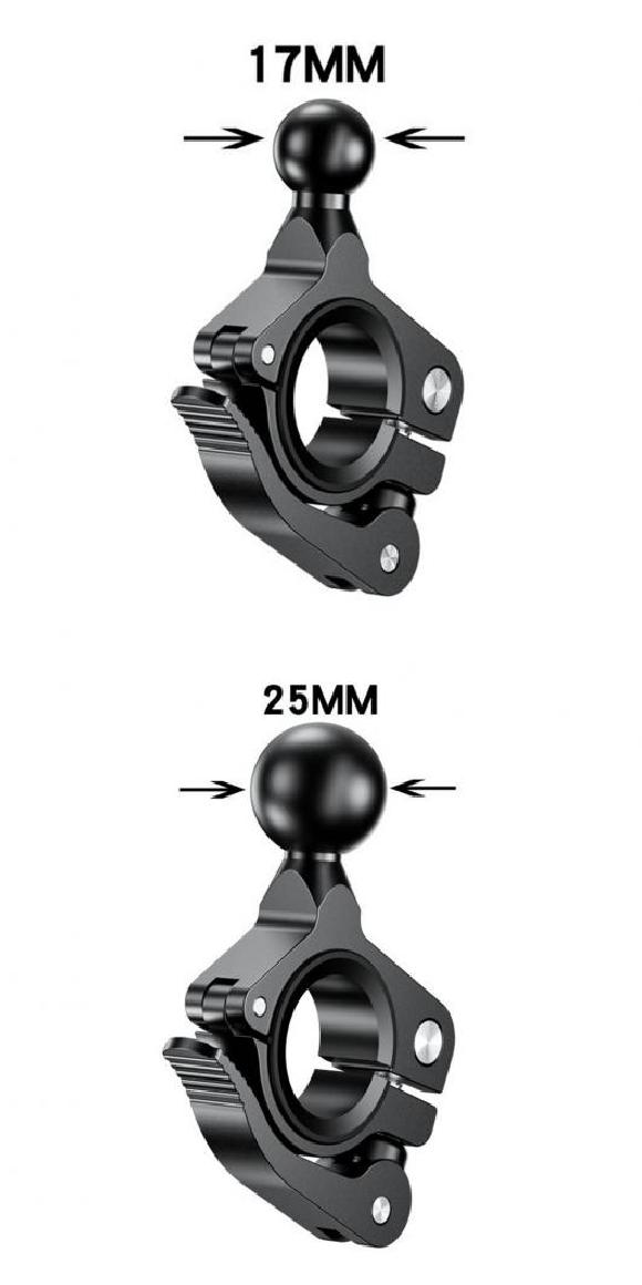 17mm 25mm オートバイ ハンドルバー ボール ヘッド アダプタ クイック インストール リリース ベース グリップ ボール マウント ホルダー 自転車 乗用 クリップ 17mm・25mm AL-RR-4569 AL Car parts