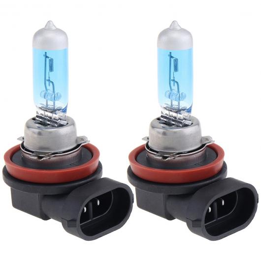 2ピース 12V H11 ユニバーサル ホワイト ライト ハロゲン ランプ 6000K 55W 防水 オート フロント ヘッド デイ ランニング ライト フォグ バルブ H11 AL-RR-6828 AL Car parts