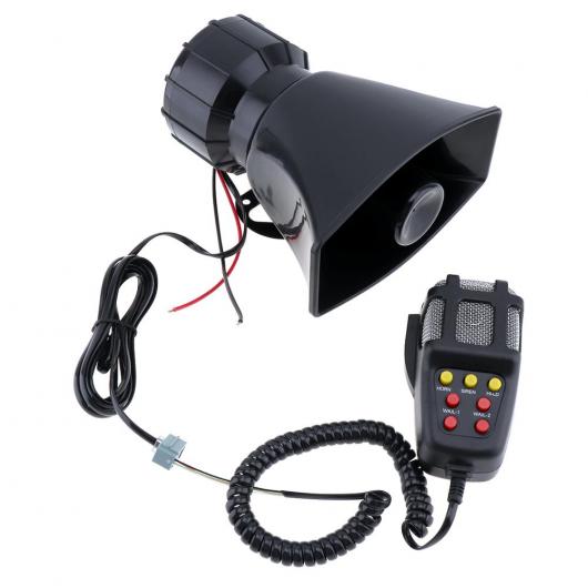 プラスチック スーパー ラウド 100W 12V 7 サウンド オートバイ バン トラック スピーカー ラウド サイレン ホーン 105DB MIC AL-RR-4924 AL Car parts