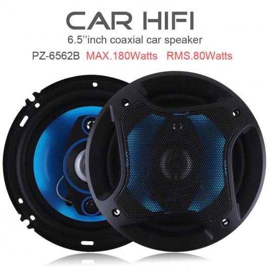 2ピース 6.5インチ ユニバーサル 180W 3 ウェイ 同軸 ホーン オート オーディオ ミュージック ステレオ フル レンジ 周波数 Hi-Fi スピーカー AL-RR-5012 AL Car parts