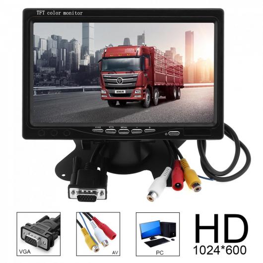 1024X600 7インチ 12V 多機能 ブライトカラー VGA インターフェース TFT LCD AV モニター VGA モニター AL-RR-5118 AL Car parts