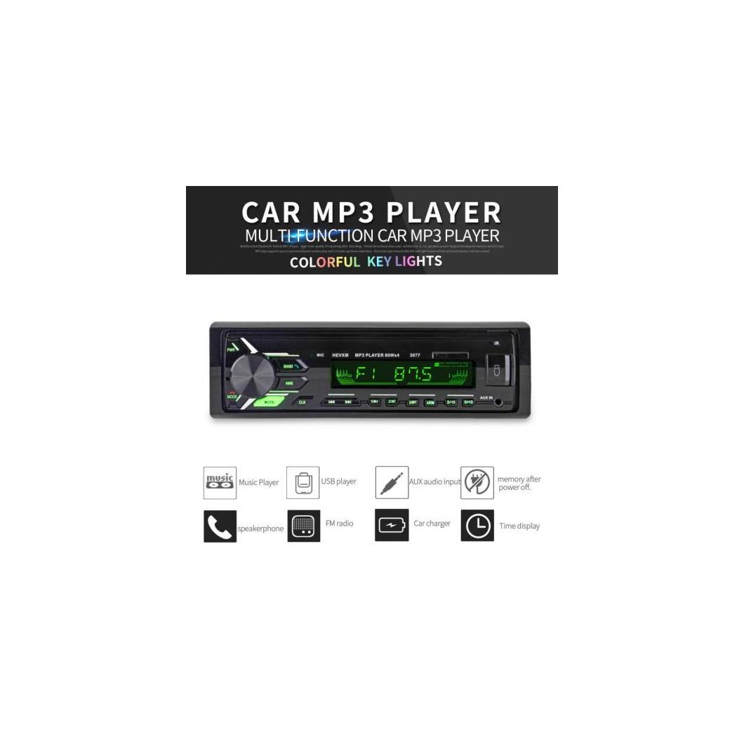 取り外し可能 フレーム 1 DIN イン-ダッシュ BT-コンパチブル ステレオ ラジオ MP3 オーディオ プレーヤー サポート ハンズコール AUX インプット/SD/USB/MMC AL-RR-5070 AL Car parts