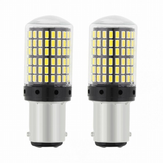 2ピース 3014 144SMD 5W CAN-BUS ホワイト/イエロー/レッド 1157 LED バルブ 適用: ターンシグナルライト ホワイト AL-RR-6890 AL Car parts