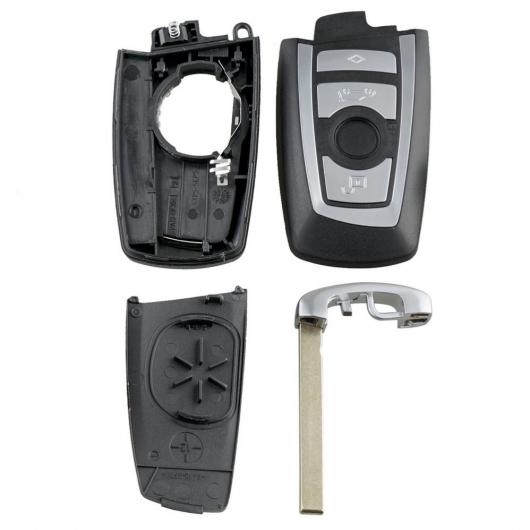 1ピース 3 ボタン キー フォブ ケース シェル リモート カバー 適用: BMW 1 3 5 6 7シリーズ X3 X4 4ボタン シルバー AL-RR-6972 AL Car parts
