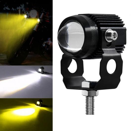 60W オートバイ LED ヘッドライト プロジェクター レンズ デュアル カラー スクーター ATV ドライビング 適用: カフェ レーサー ライト 補助 スポットライト ランプ AL-RR-6954 AL Car parts