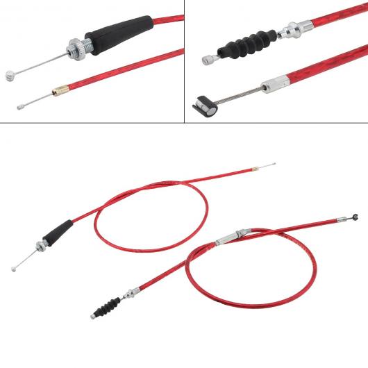 調整可能 スロットル クラッチ ケーブル レッド クラッチ ケーブル アクセル ケーブル 適用: 90CC 110CC 125CC 140CC 4-ストローク バイク 適用: ダート バイク AL-RR-7031 AL Car parts