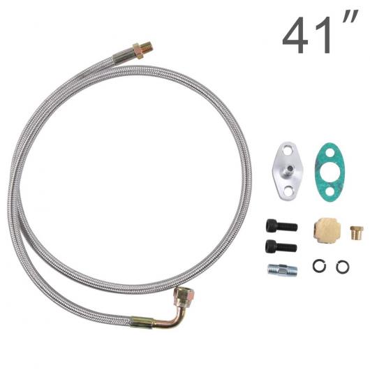 41インチ 90 度 ターボ オイル フィード ライン キット オイル リターン ライン オイル ケーブル キット 適用: T3 T4 T60 T61 T70 1/8 PNT AL-RR-7271 AL Car parts 9,923円