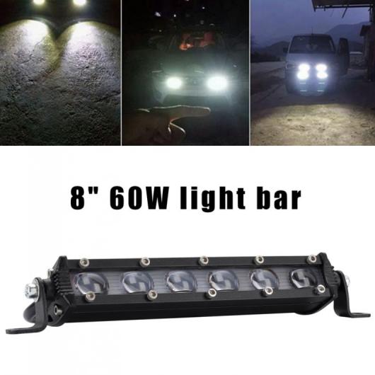 ユニバーサル 防水 8インチ 6000LM 60W LED ワーク ライト バー LED ヘッドライト レンズ オフロード 4WD SUV ドライビング フォグランプ AL-RR-7772 AL Car parts