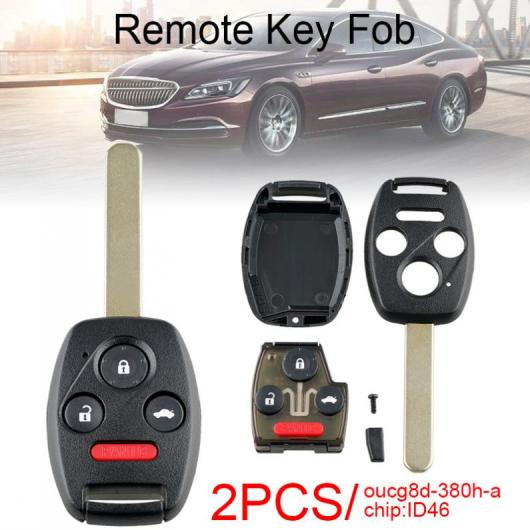 2ピース 3+1 ボタン リモート キー フォブ ID46 シップ OUCG8D-380H-A 適用: 2003-2007 ホンダ アコード AL-RR-8176 AL Car parts