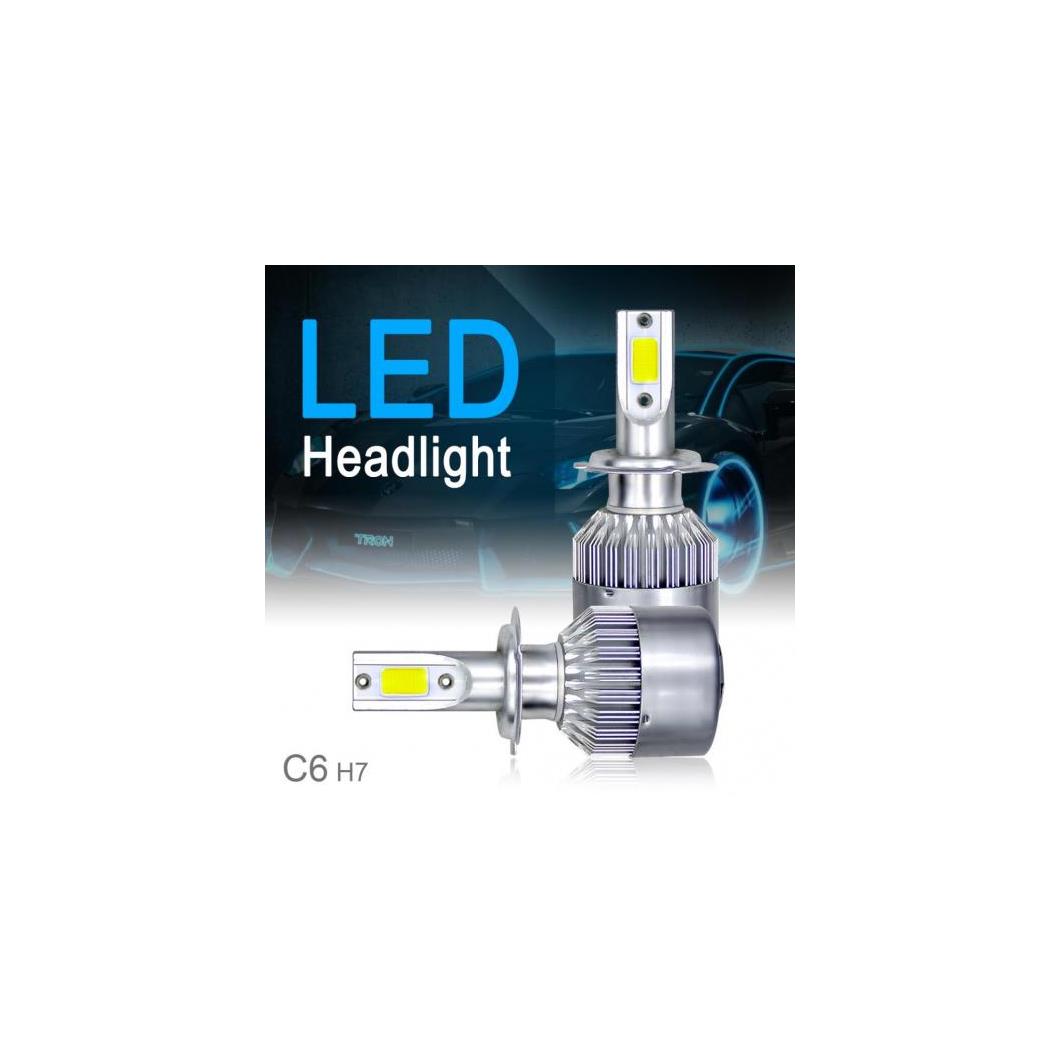 1ペア H7 C6 10800LM 120W 6000K COB LED ヘッドライト キット ライト バルブ ユニバーサル 12V オート ヘッドランプ AL-RR-8149 AL Car parts