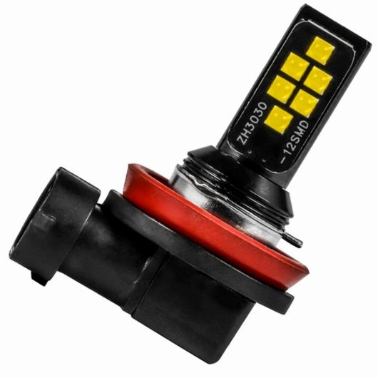 2ピース ハイライト フォグライト H8/H11 3030 12SMD コールド ホワイト フラッシュ LED アンチ - フォグランプ AL-SS-2934 AL Car light