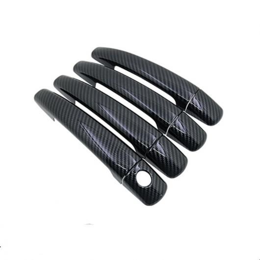 適用: プジョー/PEUGEOT 5008 2008 2009 2010 2011 2012 2013 2014 2015 2016 クローム カーボンファイバー ドア ハンドル カバー アクセサリー ブラック 4ドア AL-RR-1252 Exterior parts for cars
