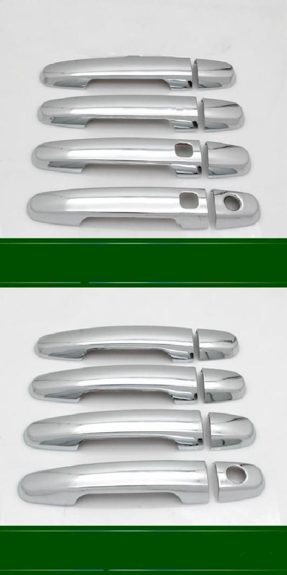 適用: トヨタ BB 2006-2012 カーボンファイバー クローム ドア ハンドル カバー トリム スタイリング シルバー 2ボタン・シルバー ボタンなし AL-RR-0699 Exterior parts for cars