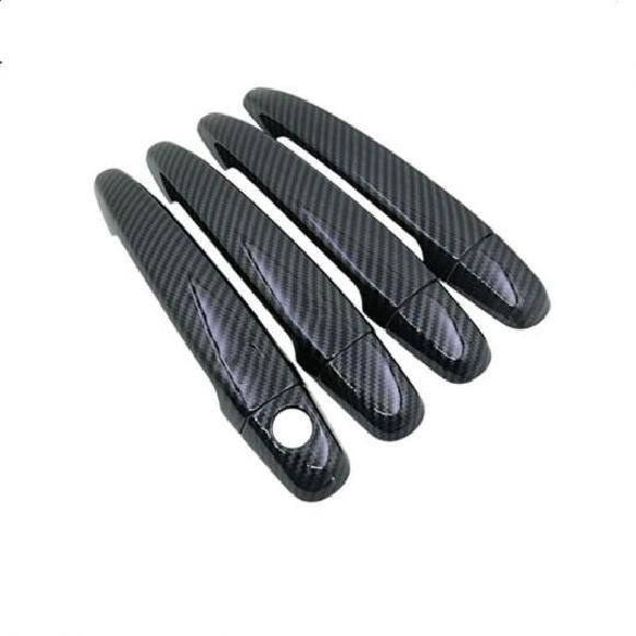 適用: トヨタ シエナ XL20 20 2004~2010 カーボンファイバー クローム ドア ハンドル カバー トリム セット スタイリング アクセサリー カーボン ボタンなし~カーボン 4ボタン AL-RR-0920 Exterior parts for cars|オートパーツエージェンシー