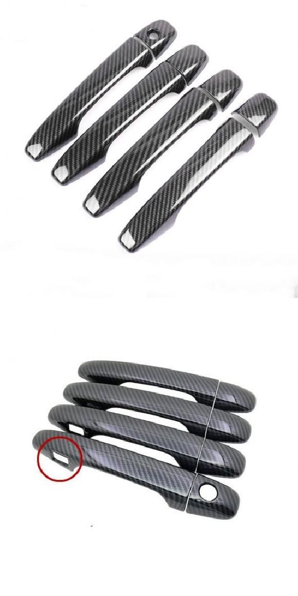 適用: トヨタ マーク X 2010 2011 2012 2013 2014 2015 2016 カーボンファイバー ドア ハンドル カバー パッド ステッカー キーレスエントリーなし・キーレス エントリー AL-RR-1033 Exterior parts for cars
